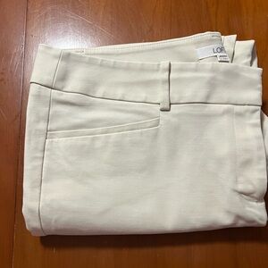 LOFT Marisa Riviera cream pant